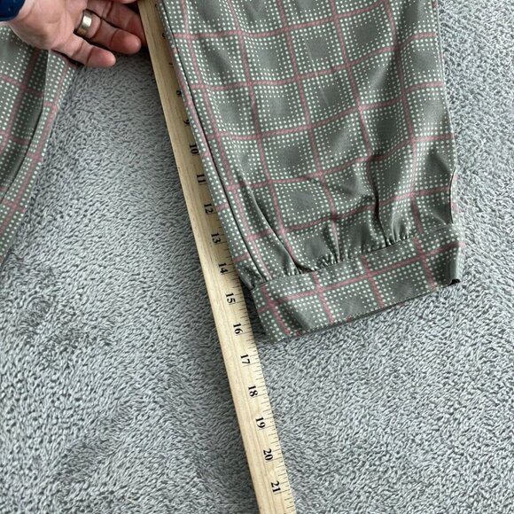 Puma Girls Plaid Capri Golf Pants Size S Gray & Pink Cotton/Elastane Fit 5171 - Picture 8 of 10